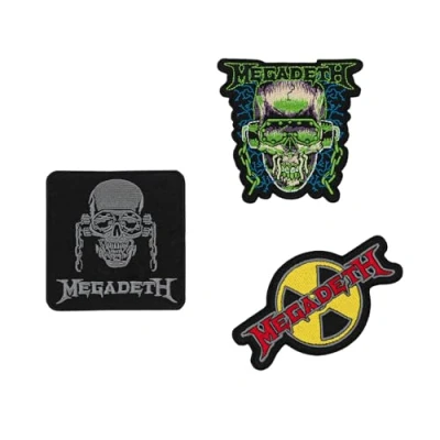 Immagine di Grupo Erik: Set Toppe Termoadesive Megadeth 3 adesive per Tessuti, Patch Personalizzate dei Megadeth, Band musicali, Musica, Gadget