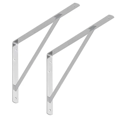 Immagine di SOTECH Set di 2 Mensole (400 x 275 30 mm, zincate, verniciate a polvere) con traversa per stabilizzazione
