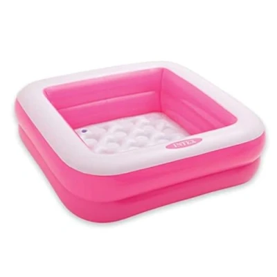 Immagine di Intex piscina gonfiabile quadrata per bambini 86x86x25 cm, colori casuali (rosa o verde lime), 1 unità