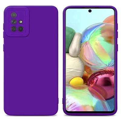 Immagine di Cadorabo Custodia compatibile con Samsung Galaxy A71 4G in FLUID VIOLA SCURO Coperchio protettivo silicone TPU flessibile