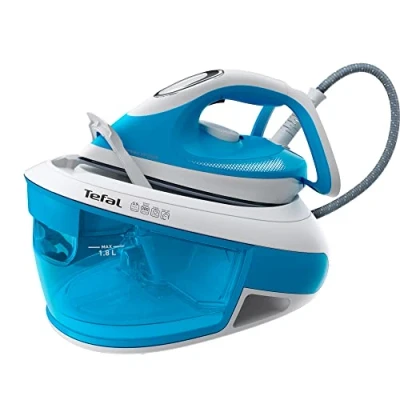 Immagine di Tefal SV8002 Express Airglide Ferro da stiro a vapore, 2800 Watt, piastra Durilium, pressione pompa 5,9 bar, uscita Vapore costante: 120 g/min. Colpo di vapore: 380 verticale,