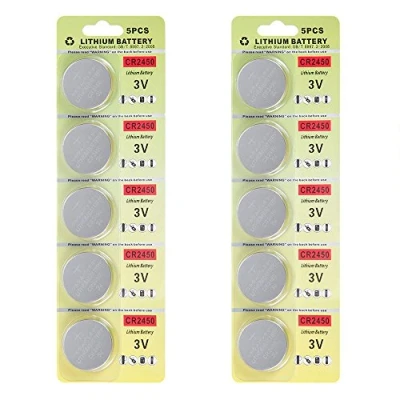 Immagine di Fortune CR2450 3V Lithium Battery,Electronic Button Cell batteries for Toys Calculators Watches Led Light Candles (10 pcs)