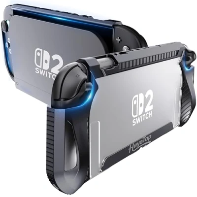 Immagine di HEYSTOP Cover Protettiva per Nintendo Switch 2 Modello Dockable Custodia in TPU Console e Joycon con Pellicola Temperata Cappucci Levette