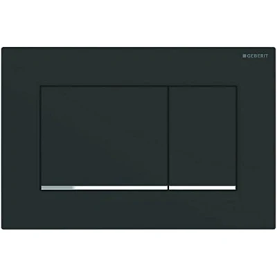 Immagine di Geberit, Placca di comando Sigma30 115.883.14.1, per risciacquo a 2 quantità, colore nero opaco, cromo 115883141