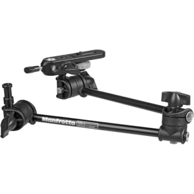Immagine di Manfrotto 196B 2 Braccio Snodabile a Sezioni in Alluminio, con Staffa, Nero