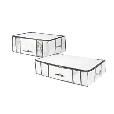 Immagine di Compactor Confezione da 2 compattatori, Polipropilene, Bianco/Bordo Grigio, Dimensioni assortite