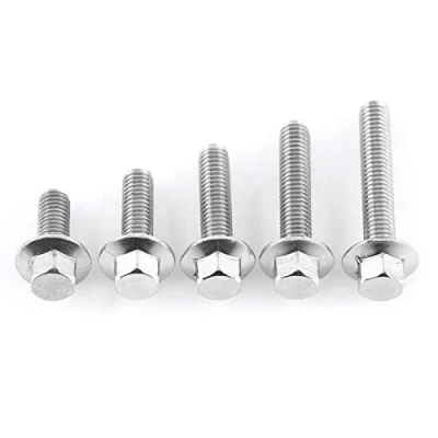 Immagine di 10 pz M6 In Acciaio Inox SS304 Viti A Flangia Esagonale Testa Rondella Tappo di Fissaggio Bulloni Esagonali(M6*20)