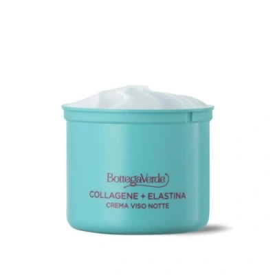 Immagine di Bottega Verde Collagene + Elastina, Ricarica Crema Viso Notte Antietà e Antirughe, 50 ml, Azione Elasticizzante, Favorisce la Produzione di Tutti i Tipi Pelle