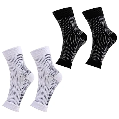 Immagine di calzini neuropatia per le donne, 2p a fascite plantare compressione, Braccia di supporto alla caviglia la slogata, Anti slip leni il sollievo gigante