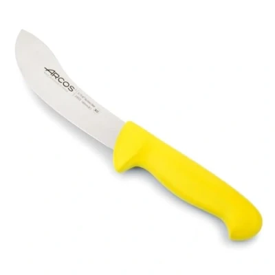 Immagine di Arcos Serie 2900 Coltello Danese Scuoiamento Lama Acciaio Inossidabile Nitrum 160 mm Manico Polipropilene Colore Giallo