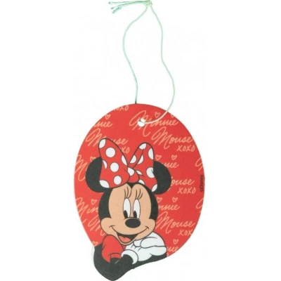 Immagine di Profumatore deodorante auto Minnie Mouse vaniglia topolina rosso bianco fragranza profumo elastico