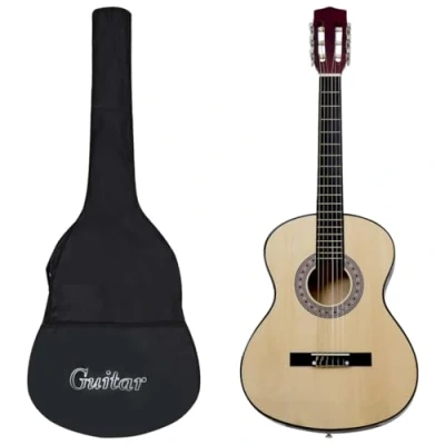 Immagine di vidaXL Set di chitarra classica per principianti 12 pezzi 4/4 39&quot;
