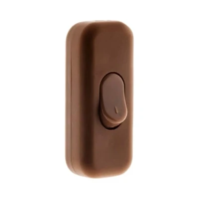 Immagine di Interruttore 2A Unipolare Marrone Zenitech