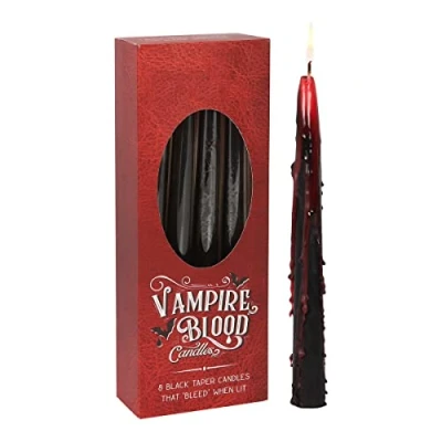 Immagine di Something Different Vampire Blood Candele affusolate (confezione da 8), rosso/nero, taglia unica