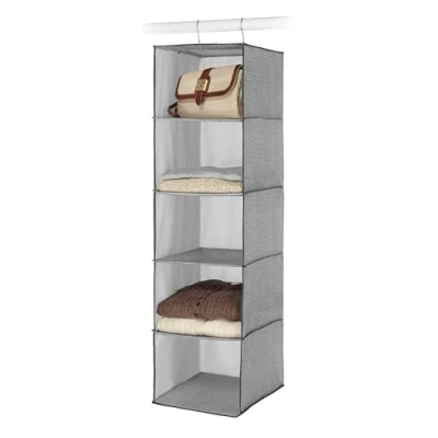 Immagine di Whitmor pensili Grigio Mensole per Accessori da Appendere, 5 Ripiani Aperti Maglioni, Colore, Metallo, CONSER, 10.75 x 10 35 in