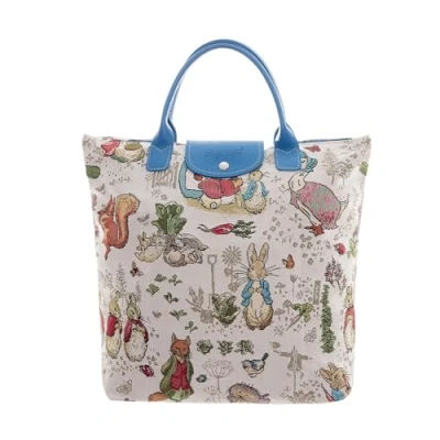 Immagine di Signare Borsa per la spesa pieghevole con motivo Peter Rabbit Tapestry Design compatto ecologico 39 cm di larghezza x 35 altezza Prodotto licenza ufficiale Beatrix Potter Perfetto