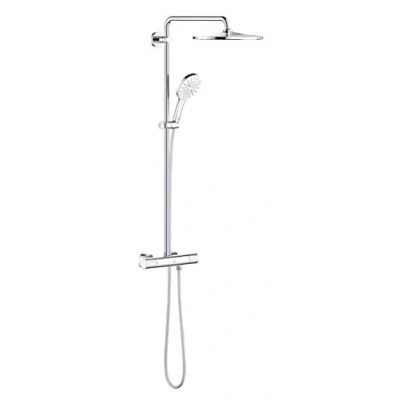Immagine di Grohe 26647LS0 Sistema Doccia con Miscelatore Termostatico, Bianco, Rotondo
