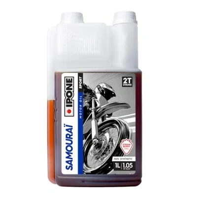 Immagine di IPONE Samourai Racing Olio Motore 2 Tempi 100% con Esteri Sintetici Alte Prestazioni Tanica da 1 Litro Profumo di Fragola