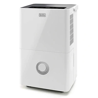 Immagine di Black+Decker BXDH20E Deumidificatore e purificatore d&#039;aria, 2 in 1, 20 litri, Filtro HEPA13, Funzione asciugatura dei panni, velocità, Serbatoio da 4 L, Programmabile 24h