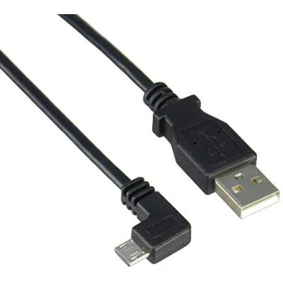 Immagine di StarTech.com USBAUB50CMLA Cavo Micro USB da Ricarica e Sincronizzazione per Smartphone Tablet, Connettore Angolare Sinistro, 0.5 m, Nero