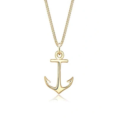 Immagine di Elli Collana da Donna in Argento 925 con Pendente Ancora, Placcato Oro