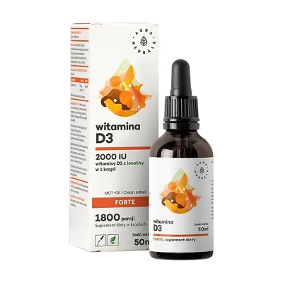 Immagine di Aura Herbals, Vitamina D3 Forte 2000 UI, gocce, 50 ml