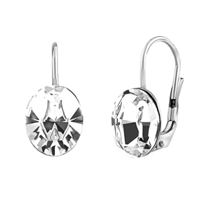 Immagine di SILVEGO Orecchini da Donna in Argento 925 on Cristallo Swarovski® Trasparente Ovale