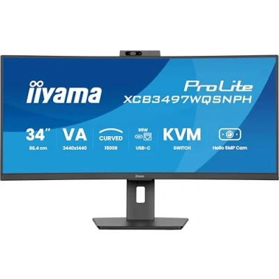 Immagine di Iiyama XCB3497WQSNPH B1 Monitor LED ERP F (A G) 86.4 cm (34 pollici) 3440 x 1440 Pixel 21:9 0.4 ms VA