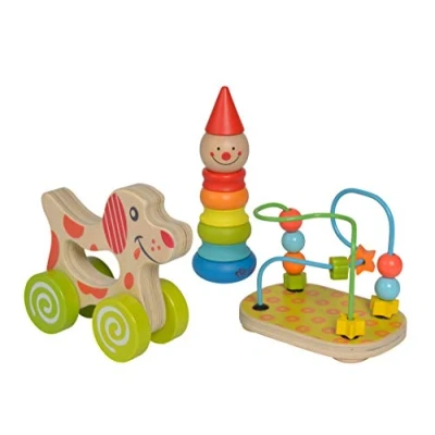 Immagine di Eichhorn Set da Gioco educativo Composto Clown, Fiocchetto motoriale e Cavallo, 3 Pezzi, Multicolore, Small, 4003046003376