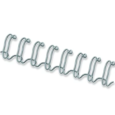 Immagine di Fellowes 5327901 Dorsi Metallici per Rilegatura, 34 Fori, Passo 3:1, 10 mm, Confezione da 100 Pezzi, Silver
