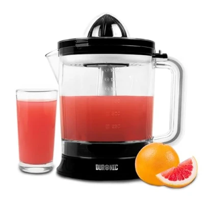 Immagine di Duronic JE416 Spremiagrumi elettrico 40W, Estrattore 1,6 L, automatico con filtro regolabile, Spremitore per agrumi 2 coni, succo di arancia limone lime pompelmo