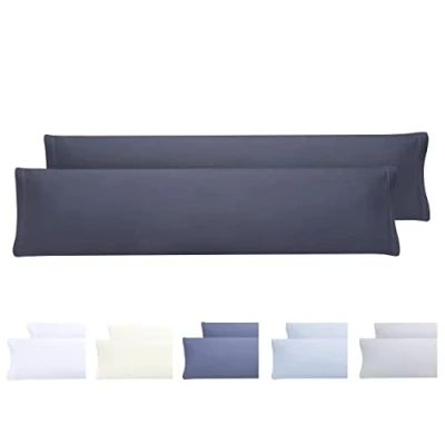 Immagine di Todocama set di 2 federe per cuscino, in microfibra extra morbida, ipoallergenica, da 135 x 40 cm grigio scuro