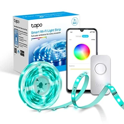 Immagine di TP Link Tapo L900 5 Striscia LED Smart Wi Fi 5m, Controllo Vocale Compatibile con Alexa e Google Assistant, Sync to Music, Luci per Casa, Bar, Festa, Accorciabile dall&#039;APP