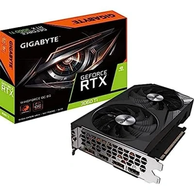Immagine di GIGABYTE RTX 3060 Ti WINDFORCE OC 8GB Scheda Grafica, GV N306TWF2OC 8GD