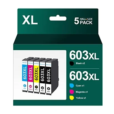 Immagine di 603XL Cartucce d&#039;inchiostro Compatibili per Epson 603 XL Multipack XP 2100 3100 2105 4100 2150 3105 Workforce WF 2810 2830 2835 2850 (Nero, Ciano, Magenta, Giallo, 5 Pack)
