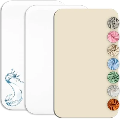 Immagine di coprimaterasso Cododo 50 x 83 cm (set di 2) + 1 impermeabile coododo, set 2+1 lenzuola coododo e coprimaterasso, Oeko TEX (bianco/vaniglia, cm)