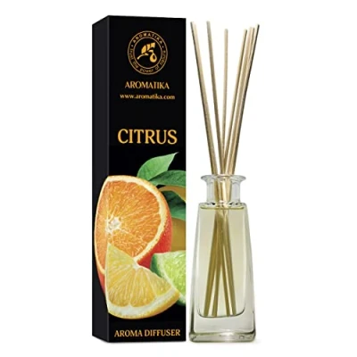 Immagine di Diffusore Agrumi 100ml Fragranza Intensa e Duratura Aromatizzatore d&#039;Aria per Interni di Aromi Aromaterapia Casa Ufficio Reed diffuser Citrus