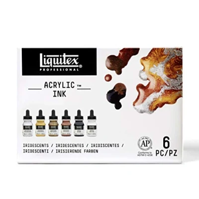 Immagine di Liquitex Ink! Set Da 6 Flaconi 30 ml &quot;Metallico&quot;