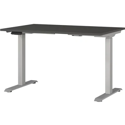 Immagine di Germania Scrivania 7907 640, in grafite/argento, regolabile altezza, 120 x 80 cm (LxAxP)