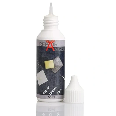 Immagine di Repair Angel Colla Tessile Trasparente Resistente in Lavatrice Pelle, Tessuto, Veli (50ml)