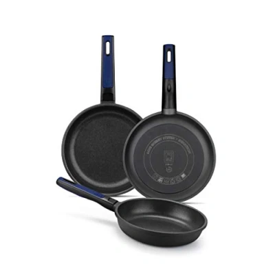 Immagine di BRA Advanced Set di Padelle, Alluminio/Bachelite, Nero, 18 22 26 cm, 3 Pezzi [Esclusiva Amazon]