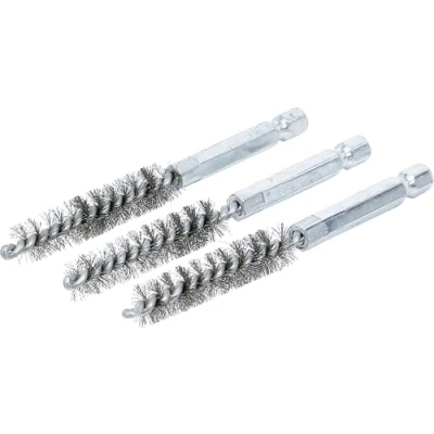 Immagine di BGS technic 3078 10 S Spazzola in acciaio, 3 pezzi mm con attacco esagonale da 6,3 (1/4&quot;)
