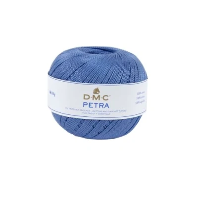 Immagine di DMC 993A 5 05798 Petra Filato Misura 5, Cotone, Blu, 9x9x8 cm, 100 unità