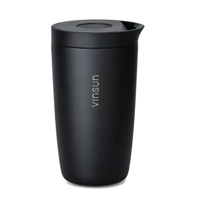 Immagine di VINSUN Tazza Termica da Caffè e Tè 350ml A Prova di Perdite, Doppia Parete, Senza BPA, Acciaio Inox, Bevande Calde Fredde Viaggio per Auto, Scuola