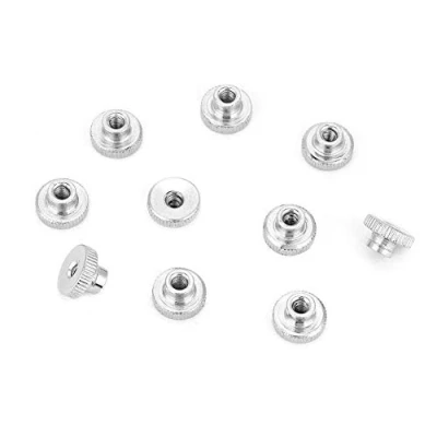 Immagine di M3 M4 M5 M6 M8 M10, acciaio al carbonio nichelato, stringere a mano la manopola con dadi testa zigrinata dadi(M3（10pcs）)