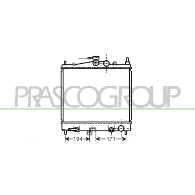 Immagine di PRASCO DS011R005 Radiatore motore Alluminio 380 448 16 Alette di raffreddamento saldate NISSAN: MICRA 3, Note I