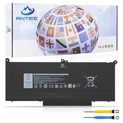 Immagine di ANTIEE F3YGT Laptop Batteria di Ricambio per Dell Latitude 12 7000 7280 7290 7380 7390 7480 7490 E7480 E7280 Notebook 0F3YGT DM3WC DM6WC 0DM3WC 2X39G KG7VF V4940 451 BBYE 7.6V 60Wh