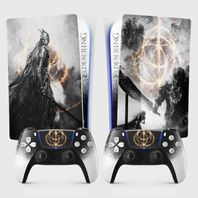 Immagine di adesivo PS 5 Elden Circle, per 5, console e controller, edizione disco standard, skin MALENIA (2 controller)