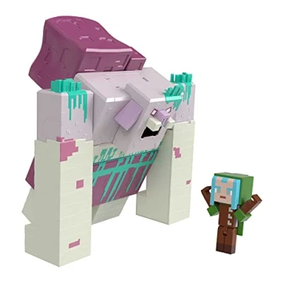 Immagine di Minecraft Legends Action Figure Divoratore, Include anche 1 Personaggio Ranger e 2 Accessori, Melma Inclusa, Set da Collezione Ispirato al Videogioco, Giocattolo per Bambini, 6+ Anni, HNC08