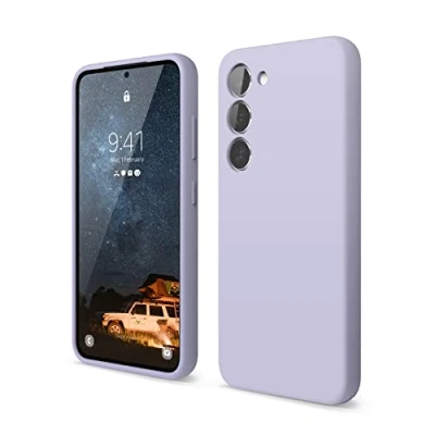 Immagine di elago Cover Silicone Liquido Compatibile con Samsung Galaxy S23 Custodia, Premium, Protezione Completa Copertura 4 Strati Antiurto, Antigraffio Fodera in Microfibra Morbida (Lavanda)